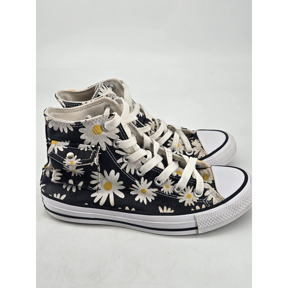 Converse All Star Pocket Hi-Top Daisies Floral Print Canvas Sneaker Shoe Sz 7 - Picture 6 of 11